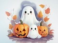 Trò chơi Sách tô màu: Bóng ma Halloween  trực tuyến