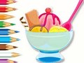 Trò chơi Sách tô màu: Kem Sundae  trực tuyến