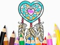 Trò chơi Sách tô màu: Dreamcatcher trái tim  trực tuyến