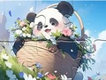 Trò chơi Câu đố ghép hình: Gấu trúc chăn  trực tuyến