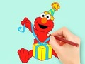 Trò chơi Sách tô màu: Quà tặng Elmo  trực tuyến