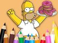 Trò chơi Sách tô màu: Bánh rán Simpson  trực tuyến