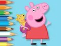 Trò chơi Sách tô màu: Peppa với gấu đồ chơi  trực tuyến