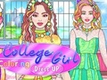 Trò chơi Cô gái học đại học tô màu trang phục  trực tuyến
