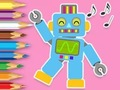 Trò chơi Sách tô màu: Robot nhảy múa  trực tuyến