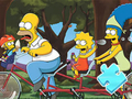 Trò chơi Câu đố ghép hình: Gia đình Simpson cưỡi ngựa  trực tuyến
