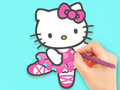Trò chơi Sách tô màu: Hello Kitty Dancing  trực tuyến
