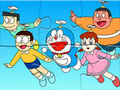 Trò chơi Câu đố ghép hình: Doremon bay  trực tuyến