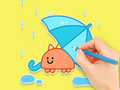 Trò chơi Sách tô màu: Ngày mưa vui vẻ  trực tuyến