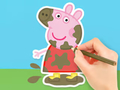 Trò chơi Sách tô màu: Peppa trong bùn  trực tuyến