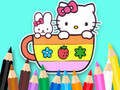 Trò chơi Sách tô màu: Cốc Kitty  trực tuyến