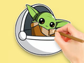Trò chơi Sách tô màu: Bậc thầy Yoda  trực tuyến