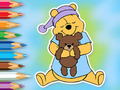Trò chơi Sách tô màu: Winnie với chú gấu đồ chơi  trực tuyến