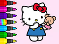 Trò chơi Sách tô màu: Gấu bông Hello Kitty  trực tuyến