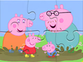 Trò chơi Câu đố ghép hình: Vũng nước bùn Peppa Pig  trực tuyến