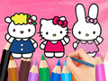 Trò chơi Sách tô màu: Hello Kitty cùng bạn bè  trực tuyến