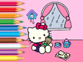 Trò chơi Sách tô màu: Hello Kitty Ngày Mưa  trực tuyến