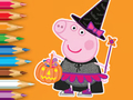 Trò chơi Sách tô màu: Halloween Peppa Pig  trực tuyến