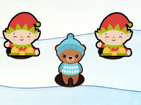 Trò chơi Ông già Noel đánh chuột chũi  trực tuyến