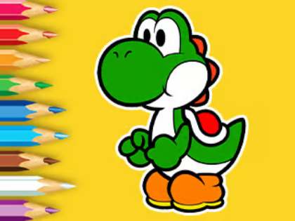 Trò chơi Sách tô màu: Ngày câu cá của Yoshi  trực tuyến