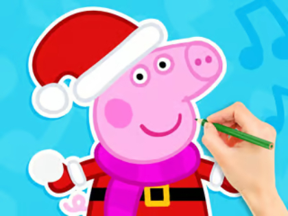 Trò chơi Sách tô màu: Người tuyết lợn Peppa  trực tuyến