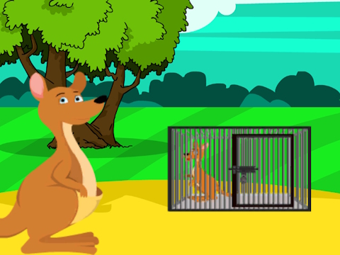 Trò chơi Giải cứu em bé Kangaroo đỏ khỏi lồng  trực tuyến