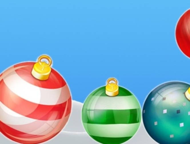 Trò chơi Câu đố Balls Hợp nhất năm mới!  trực tuyến