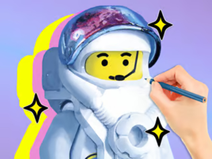 Trò chơi Sách tô màu: Phi hành gia LEGO  trực tuyến