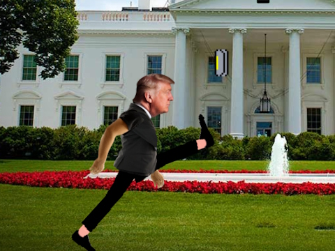 Trò chơi Thử thách bước đi lung lay của Trump  trực tuyến