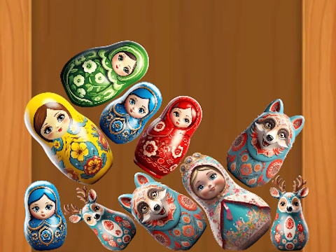 Trò chơi Hợp nhất Matreshki  trực tuyến