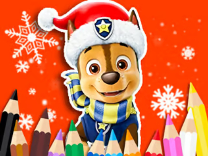 Trò chơi Sách tô màu: Paw Patrol Christmas  trực tuyến