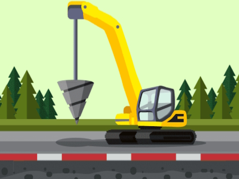 Trò chơi Máy đào mặt đất  trực tuyến
