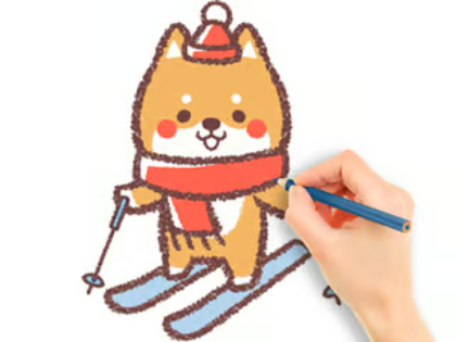 Trò chơi Sách tô màu: Trượt tuyết Puppy  trực tuyến