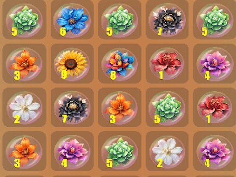 Trò chơi Hoa Dice Puzzle Hoa!  trực tuyến