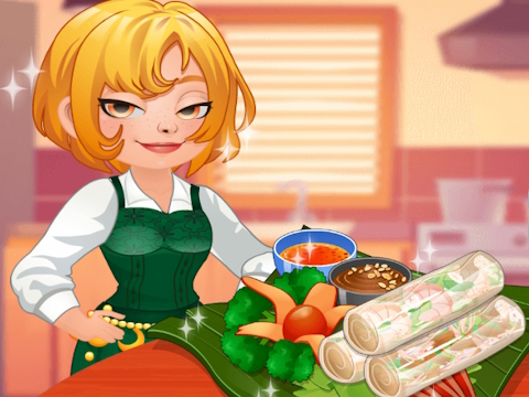 Trò chơi Roxie's Kitchen: Mùa xuân cuộn  trực tuyến