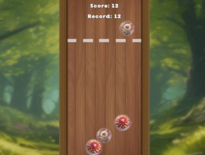 Trò chơi Hợp nhất hoa trong bong bóng 2048!  trực tuyến