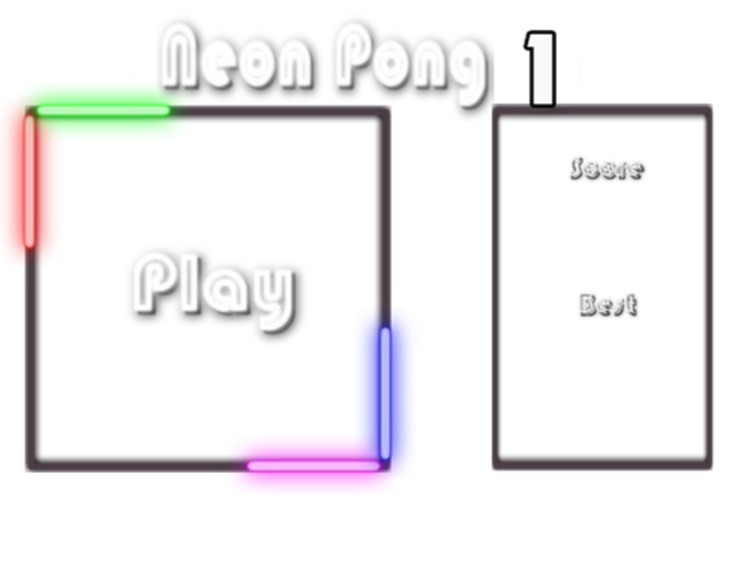 Trò chơi Neon pong 1 trực tuyến