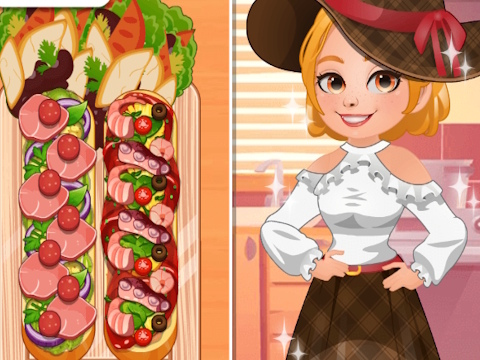 Trò chơi Roxie's Kitchen French Bread Pizza trực tuyến