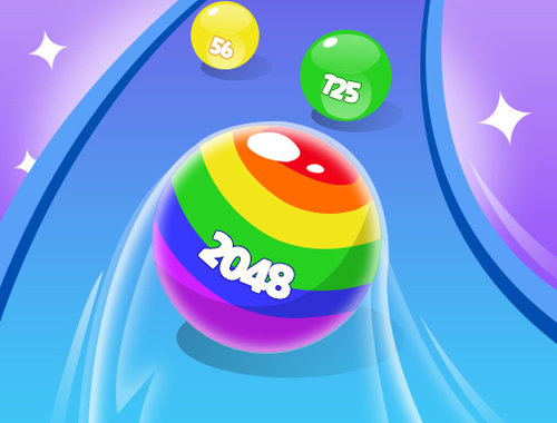 Trò chơi 2048 Chạy những quả bóng tuyệt đẹp  trực tuyến