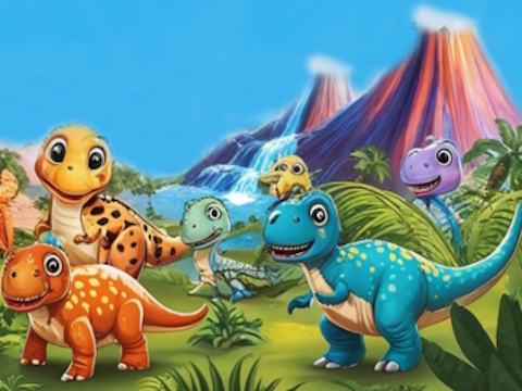 Trò chơi Hành tinh dino trẻ em  trực tuyến