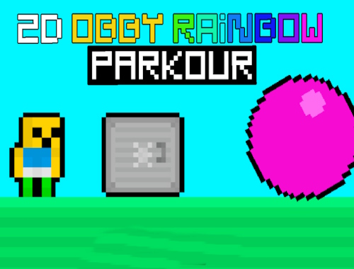 Trò chơi 2d obby cầu vồng parkour  trực tuyến
