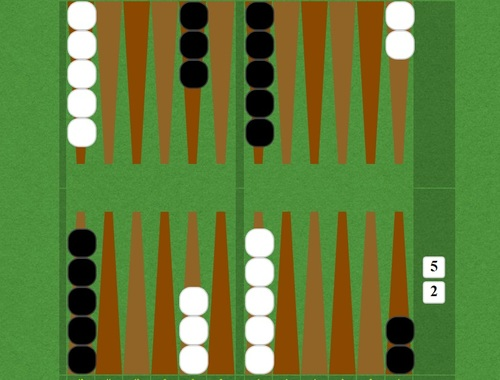 Trò chơi Backgammon ngắn  trực tuyến