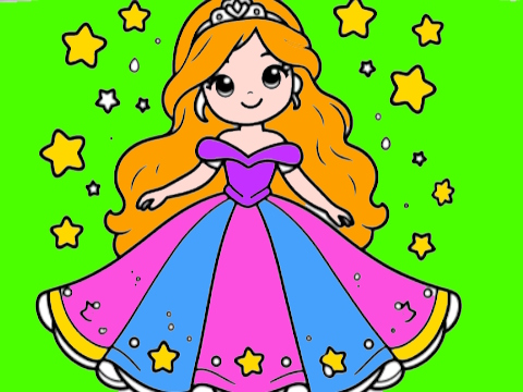 Trò chơi Back to School Princess Coloring Book  trực tuyến