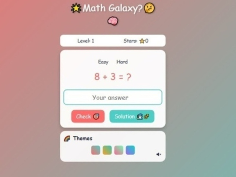 Trò chơi Galaxy toán học  trực tuyến