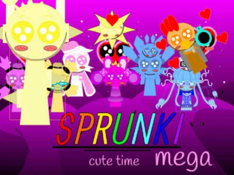 Trò chơi Sprunki dễ thương thời gian Mega !!!  trực tuyến