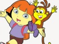 Trò chơi Dora The Explorer tô màu vui vẻ  trực tuyến