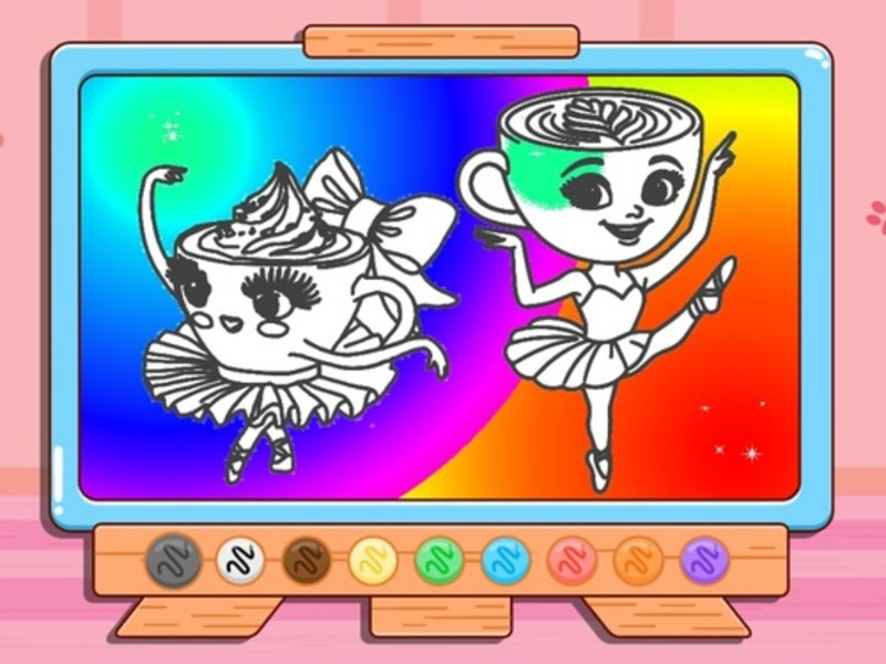Trò chơi Sách tô màu: Ballerina Cappuccina trực tuyến