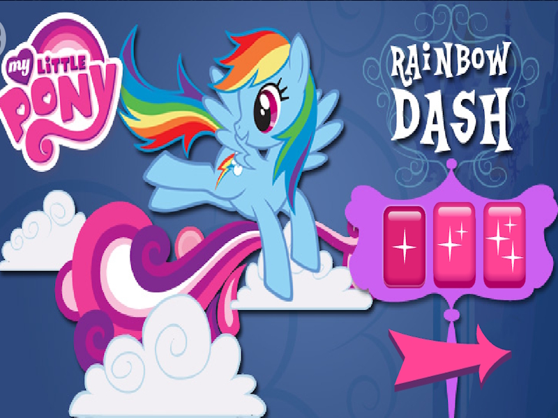 Trò chơi Rainbow Dash's Cloud Bump trực tuyến