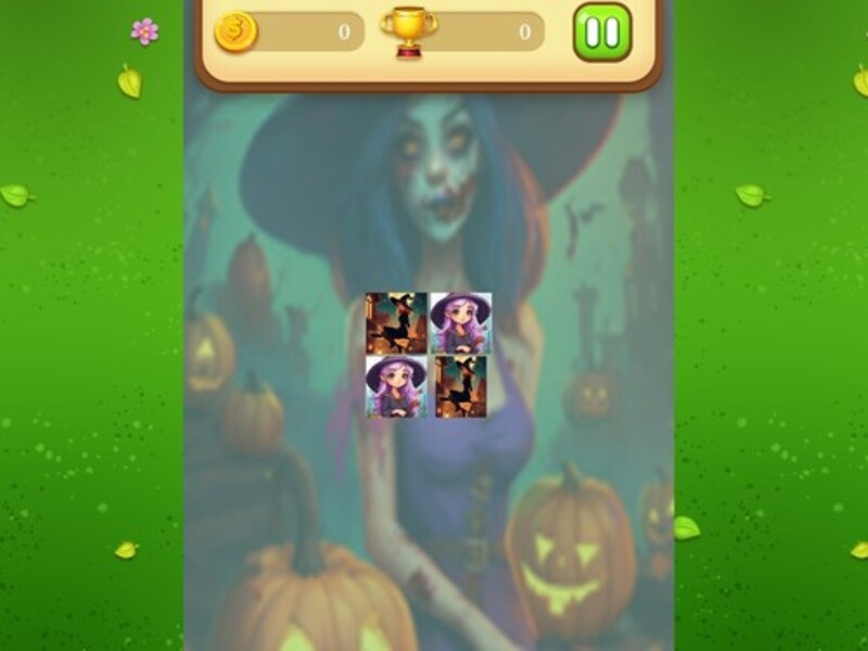 Trò chơi Trận đấu trí nhớ phù thủy Halloween trực tuyến