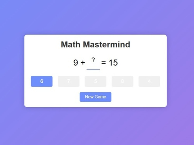 Trò chơi Mastermind toán học trực tuyến